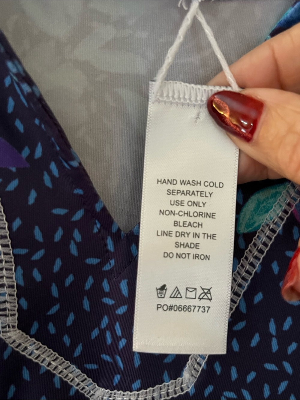 Swimsuits For All Navy and Teal Floral Swim Cover-Up - Picture 4 of 5